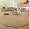 Paco Home Moderner Kuscheliger Wohnzimmer Teppich Kurzflor waschbar flauschig Weich Einfarbig Felloptik zeitlos stilvoll rutschfest pflegeleicht, Grösse:200 cm Rund, Farbe:Beige