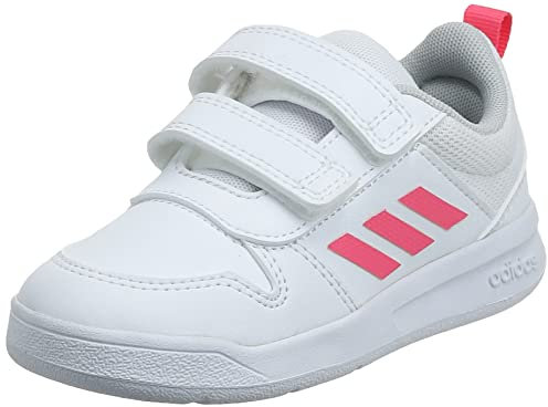adidas Tensaur I, Scarpe da Ginnastica Unisex - Bambini, Bianco/Vero Rosa/Bianco, 25 EU