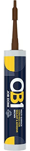 OB1 Sellador de construcción multisuperficie y adhesivo marrón paquete de 12