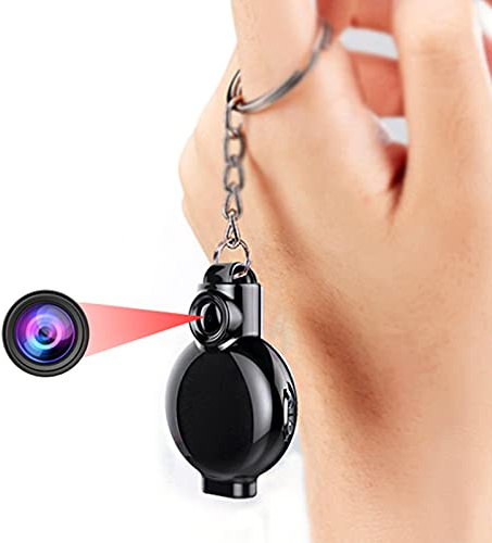 Microcamera Spia 1080p (in Questo 1080p) Portatelo con Voi Fotocamera Registrazione Mini Telecamera,Ricaricabile Indossabile Registrare con Un Ciclo Mini Telecamera Spia,Piccolo Re-Nero 16 GB