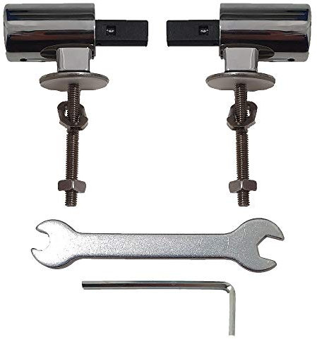 HYDRO HOME Cerniere Tavoletta WC con Fissaggio dall’Alto, Copriwater Termoindurente Compatibile con Vari Modelli, Ricambi Tavoletta WC, Cerniere Soft Close Fisse, Montaggio Facile, Made in Italy