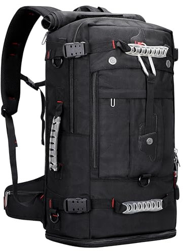 WITZMAN Reiserucksack Herren Damen Groß Reisetasche Schuhfach Handgepäck Flugzeug Fit 17 zoll Laptop(B681 Schwarz)
