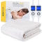 MONHOUSE Premium Soft Fleece Electric Blanket - Heated Under Blanket - King150x200cm - Fitted Heated Mattress Cover - Detachable & Machine Washable - Dual Controller Multi Zones, 9 Heat Settings