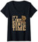 Donna Funny Line Dance Stivali Western Country It's Line Dance Time Maglietta con Collo a V