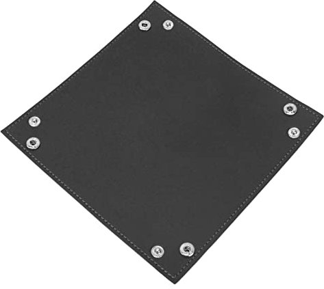 Jeffergarden Svuotatasche, 20x20cm vassoio in pelle resistente all'usura per chiave telefono orologio Nero