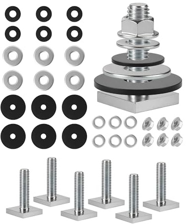 moroinriz T Slot Bolts for Thule, Yakima Roof Rack Cross Bars, Platform, Cargo Basket, Stainless Square T Track Bolt Adapter to Secure Bike/Ski/Kayak Rack, Solar Panel, Awning