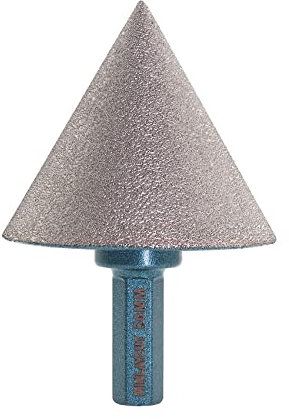 MINLAYCUT Diamond Beveling Chamfer Bits 50mm Diamond Cone Tile Bit Countersink Drill Bits Hex Shank for Enlarging Trimming and Existing Holes