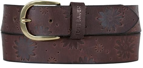 Eddie Bauer Damen Ledergürtel mit Blumenmuster
