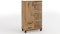 MargaretHadas24 Vitrine Vanessa III Glas Bar Schrank Schränke Regal Holz Vitrine Möbel Wohnzimmer Glastür mit Holzbeine Standvitrine Wohnzimmerschrank