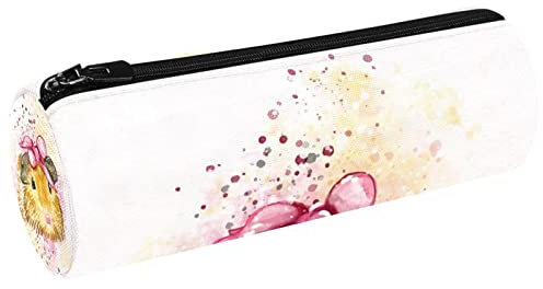 Viele Kaktus mit Mini-Herz auf Hintergrund, Leinen-Stifteetui, Münzgeldbörse, Kosmetiktasche für Schüler, Schreibwaren, Schule, Büro, Aufbewahrung, Multi#09, 20x6.3cm/7.9x2.5in, Federmäppchen