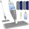 Spray Mops for Cleaning Floors: Papclean Microfibre Flat Floor Mops for Wet Dry Use - 4 Washable Pads and 1 Refillable Bottle for Hard Wood Laminate Vinyl Tile Kitchen Bathroom