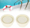 HYWHUYANG 2 Pcs 2.4x1.5x1.3in Swimming Pool Ladder Bumpers,Pool Ladder Rubber Plug Ladder,Pool Ladder Pad,Rubber Ladder Foot Cover for Inground Pool,Swimming Pool Accessory(White)