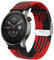 MiRowy 22mm Armband für Amazfit Balance 2/Balance/Bip 6/Bip 5/5 Unity/Cheetah/Cheetah Pro Armbänder, Nylon Sport Ersatzarmband Uhrenarmband für Amazfit GTR 4/GTR 3/3 Pro/2e - Schwarz & Rot