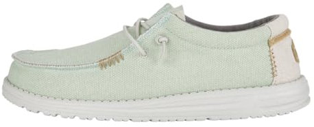 HEYDUDE Wally Coastline Jute Herren - Slip on Schuhe - Mokassin Stil, Stone White, 44