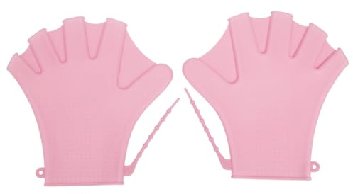 Baluue Schwimmhandschuhe Mit Schwimmhäuten 1 Paar Silikon-Schwimmpaddel Schwimmhandschuhe Mit Schwimmhäuten Für Schwimmzubehör