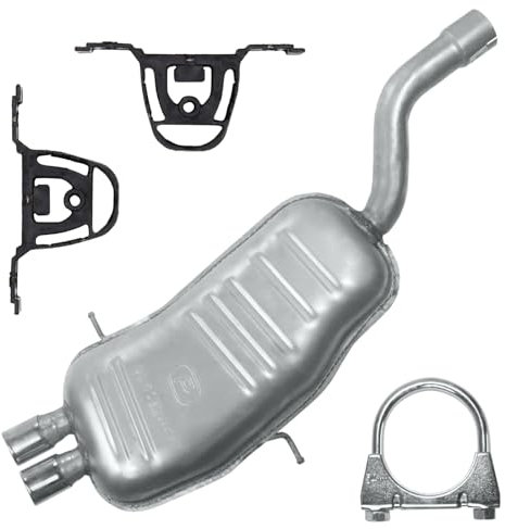 Polmo Schalldämpferset Auspuff Endtopf für BMW 3er E46 1998-09/2001 2.0 2.5 2.8