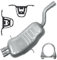 Polmo Schalldämpferset Auspuff Endtopf für BMW 3er E46 1998-09/2001 2.0 2.5 2.8
