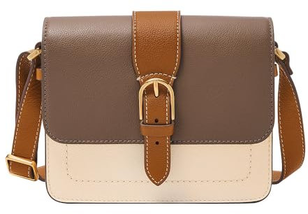 Fossil Women's Zoey Crossover Body Bag, Weiß und Grau