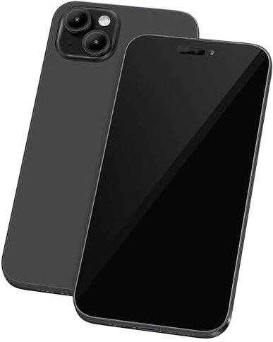 Perusha Gefälschte Telefon Modell [Ohne Logo] Dummy-Display Nicht funktionierende Replik Telefon Spielzeug für 15 Plus/Pro/Pro max (Für 15 Schwarz Schwarzer Bildschirm)