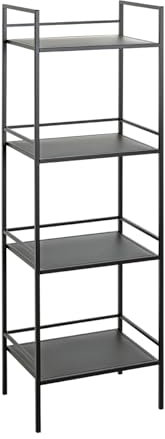 HAKU Möbel Regal, schwarz, Metall - Maße: B 40 x H 128 x T 30 cm, Style: Modern