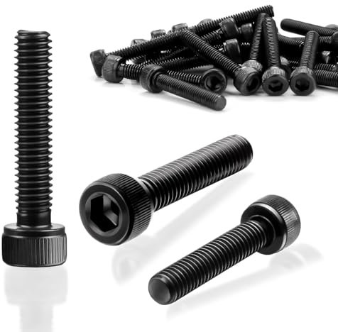 SWTYExt M5 Sechskant Innensechskantschraube 60 Stück Zylinderschrauben mit Innensechskant DIN 912 Zylinderkopfschrauben Schwarz Schrauben Kohlenstoffstahl Sechskantschrauben Vollgewinde(M5x30mm)