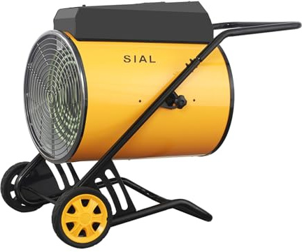 SIAL D30 Heizlüfter Bauheizer 30kW 400V IP24,Energiesparend mit Thermostat | Elektrischer Heizkörper, Heizstrahler, Heizung, für Gewächshaus, Garage, Werkstatt, Baustelle, Outdoor - ohne Netzkabel