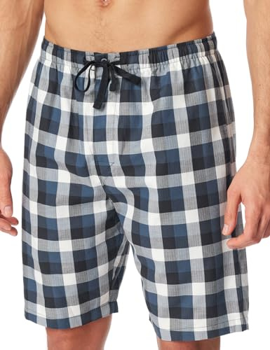 Schiesser Herren Schlafhose Kurz Bermuda Web - Mix + Relax - Organic Cotton Pyjamaunterteil (1er Pack)