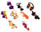 Sosoport 27 STK Haustier Fliege Schleife Katzenhalsbänder dekoratives Welpenhalsband Hunde kostüme Halloween Dog Halloween Costume Halloween-Haustier- -Requisite Filztuch