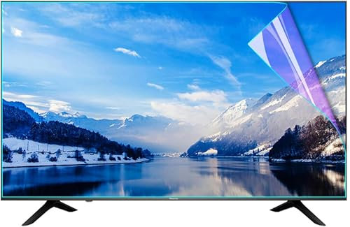 XDRGOOIUY 60 Inch Anti-glare TV Screen Protector Anti Blue Light Filter Relieve Eye Strain Eye Protection Anti Scratch TV Film for 60-75 Inch Rimless Monitor