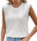 Naimo Damen Glitzer Pailletten Top Ärmellos Rundhals Tank Top Weste Elegant Sparkle Bluse Party Cocktail Oberteile