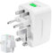 fanelod Adaptateur de Prise International, Chargeur Mural International - Convertisseur de Sortie de Chargeur de Voyage | Adaptateur de Prise de Voyage Mondial, Chargeur Mural pour AUS, Europe,