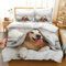 Hoimlm Kinder Bettwäsche Set - Hund bedruckter Bettbezug Kopfkissenbezug,Haustiere Betten Set Microfaser Bettbezug Set,für Jungen Mädchen Bettdeckenbezug (Welpen A, 135 x 200cm)