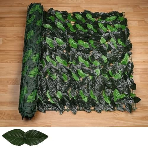 Panneau de clôture en feuilles artificielles pour décoration extérieure pour mur de jardin 1 m