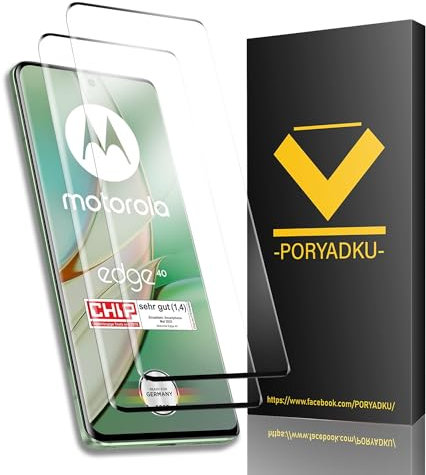 2-Pack For Tempered Glass Screen Protector for Motorola Edge 40 Neo/Edge 40, 9H Hardness, High Gloss Finish, 0.33mm Ultra-Thin Design, 6.55-inch Display