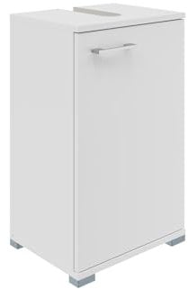 FACKELMANN Easy Waschbeckenunterschrank 40 cm – Hochwertiger Badschrank in zeitlosem, weißem Design, stilvoll und platzsparend – Made in Germany, Weiß