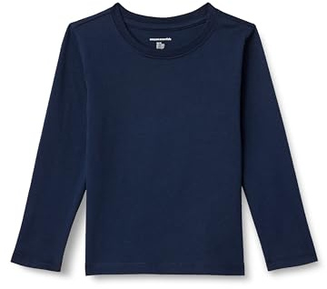 Amazon Essentials Boys and Toddlers' Long-Sleeve Cotton Jersey T-Shirts, Multipack