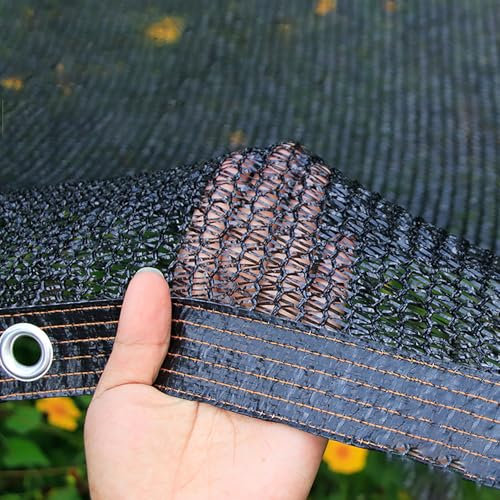 HFDASUENT Filet D'Ombrage pour Serre,Noir Voile D'Ombrage avec œIllets Maille de Jardin Respirant,Bloquer Les Rayons UV, pour Pergola,Terrasse,Plantes,Serre,Poulailler