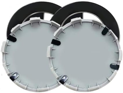 4 Stück Radnabenkappen 56mm, Universelle Radkappen für 56mm Felgen, Nabendeckel, ABS Wheel Caps Radnabenabdeckung, Schmutz- und Staubschutz, (Schwarz Weiß)