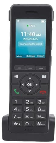 Annadue 4G LTE Cordless Phone Wireless Handy Handy mit 2,4-Zoll-Farbbildschirm SIM-Karte und SIP-Support 3-Wege-Konferenz 500 Kontakte 16H Gesprächszeit für VoIP