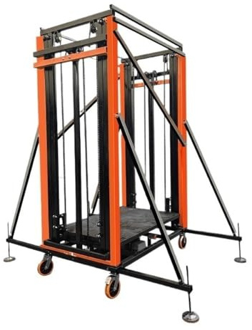 Ponteggio elettrico di sollevamento Ponteggio elettrico automatico multifunzionale con telecomando, elevatore mobile pieghevole Ponteggio elettrico per impieghi gravosi(6M)