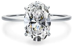 Skcess Platin Verlobungsring, Ehering 10X8mm Moissanit Weiß 3ct Größe 61 (19.4)