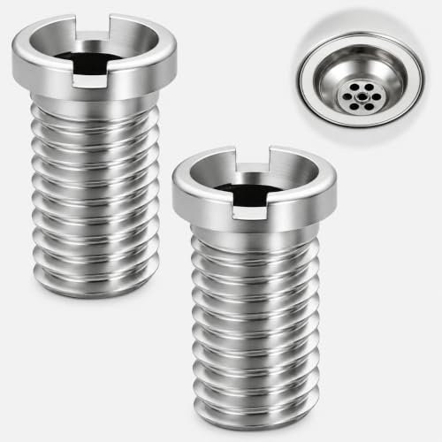 2 Pezzi Vite per Piletta Lavello Cucina, Bullone in Acciaio Inox per Scarico Lavandino, Vite Cava M12 x 20 mm per Filtro Lavello e Lavabo