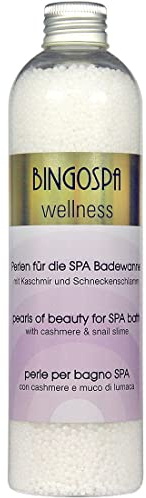 Cosmetici da bagno per la casa Home Spa: perle da bagno di bellezza con cashmere e bava di lumaca 230 g BINGOSPA