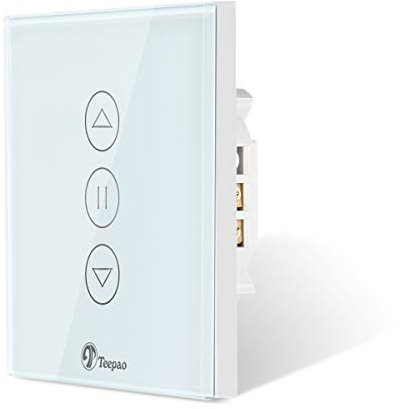 Interruptor de persiana inalámbrica, TEEKAR Smart Rolladen Temporizador compatible con Alexa Echo y Google Assistant, Alexa Persiana Interruptor de reloj para motor de persiana