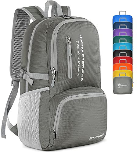 ZOMAKE Herren Daypack Backpacks Leichter, verstaubarer Rucksack, Dimgray, Small