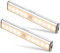Motion Sensor Cabinet Lights, 10 LED Wireless Under Cupboard Light with Built-in Rechargeable Battery, Stick-on Anywhere Magnetic Night Lighting for Closet Kitchen Wardrobe, Warm White (2 Pack)