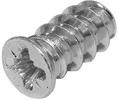 AERZETIX: 100x Tornillo para ensamblaje de Muebles Euro Cabeza avellanada Ø6.3mm L:13mm C41535