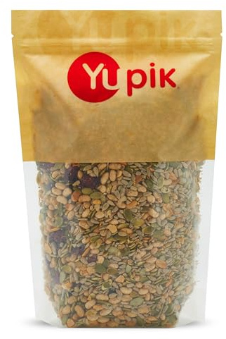 Yupik Salad Topping Mix, 2.2 lb (35.2 oz), Kosher, Vegan, Blend of Pumpkin Seeds, Sunflower Seeds, Soy Beans & Cranberries, Good Source of Protein & Fiber, Sweet & Salty Flavor