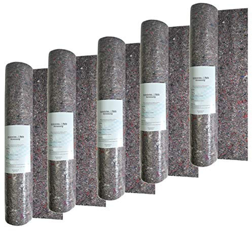 HELO Antirutsch Malervlies 5 x 50 m Rolle (Breite: 1m) wiederverwendbar, Profi Maler Schutzvlies Abdeckvlies aus saugstarken Baumwollfasern 280 g/m² mit undurchlässiger und rutschfester Unterseite