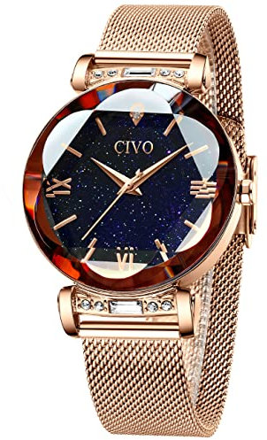 CIVO Damen Uhren Wasserdicht Analog Quarz Elegantes Beiläufig Designer Armbanduhr Geschenk für Damen